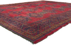 Antiker roter türkischer Oushak-Teppich