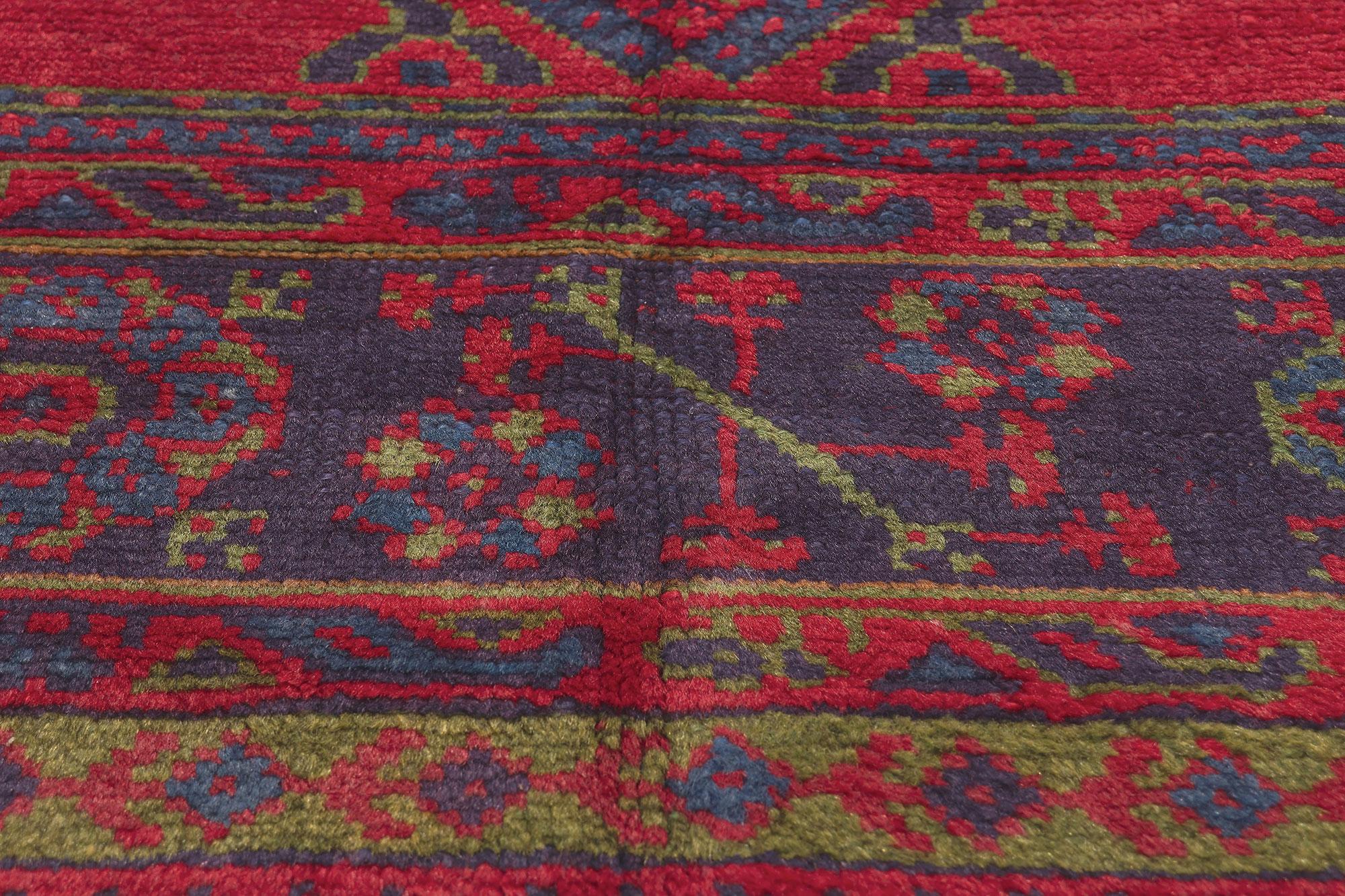 Antique Red Turkish Oushak Rug In Good Condition For Sale In Dallas, TX
