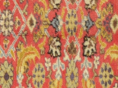 Antique Turkish Sivas Rug, 7'9x11;6 Hand-Woven Wool, Floral Design, 1900