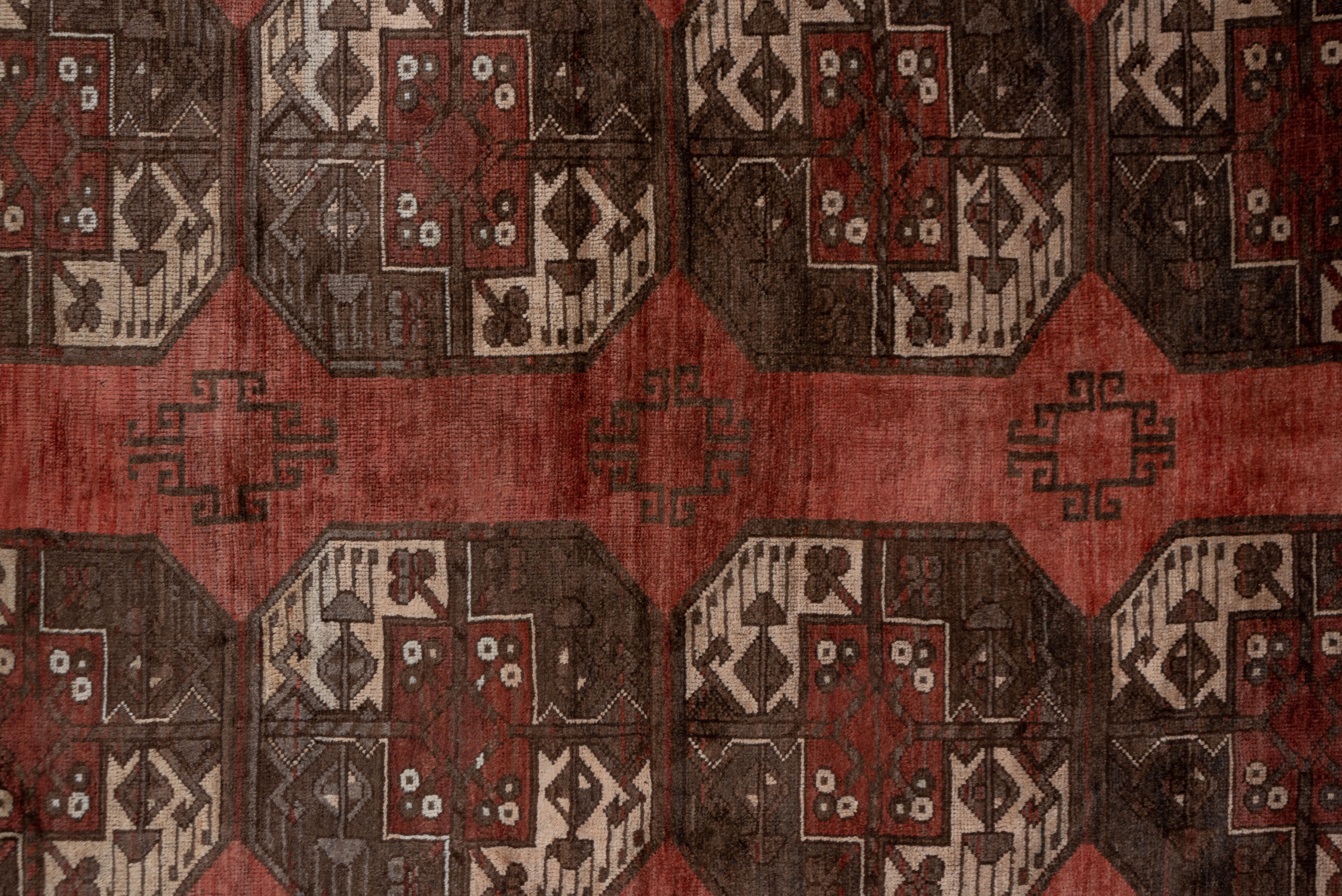 Antiker roter türkischer Ersari-Teppich (Stammeskunst) im Angebot
