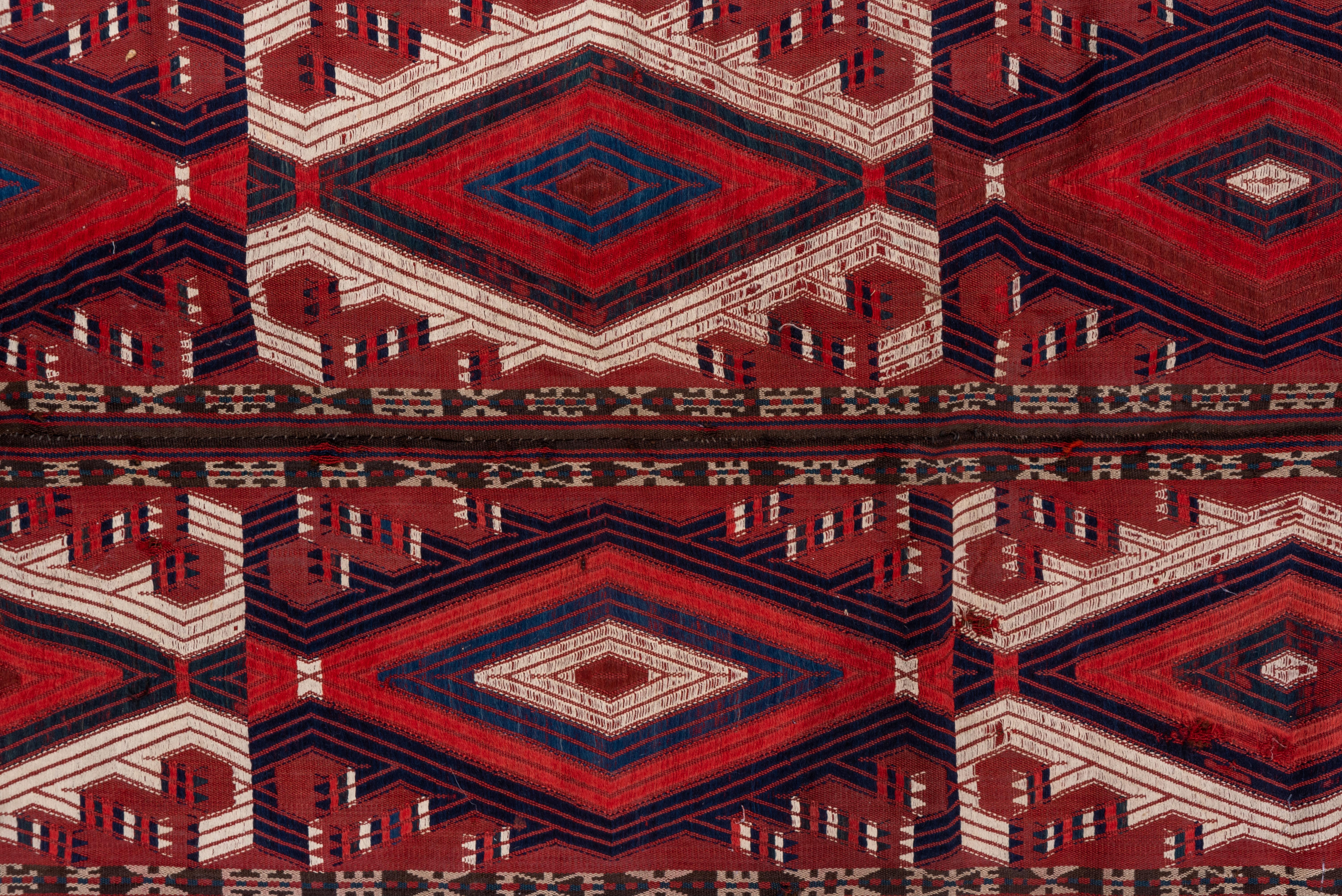 20th Century Antique Red Turkmen Rug, circa 1910s For Sale