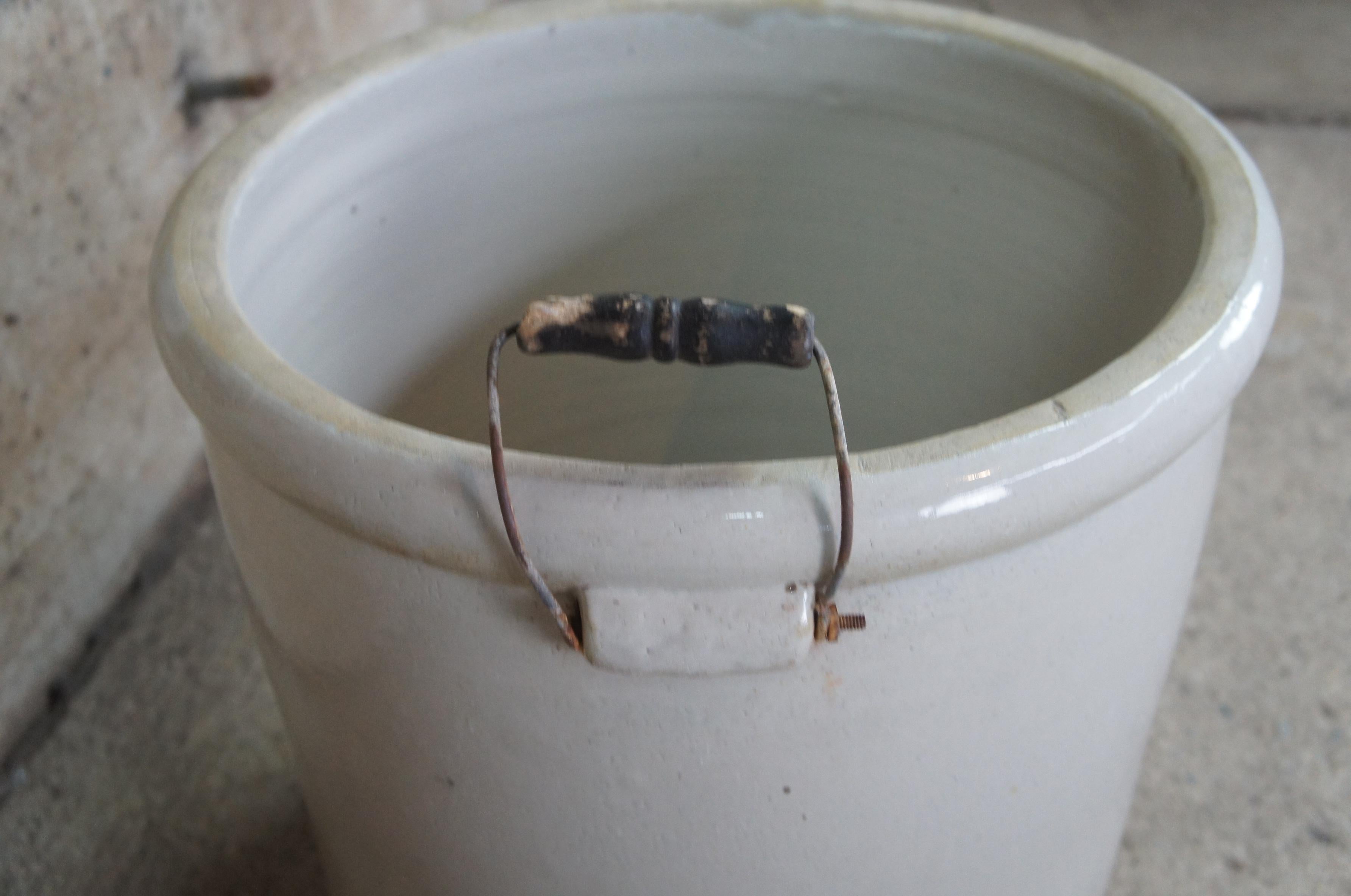 Antique Red Wing Union Stoneware 15 Gallon Crock with Handles Butter Churn 2