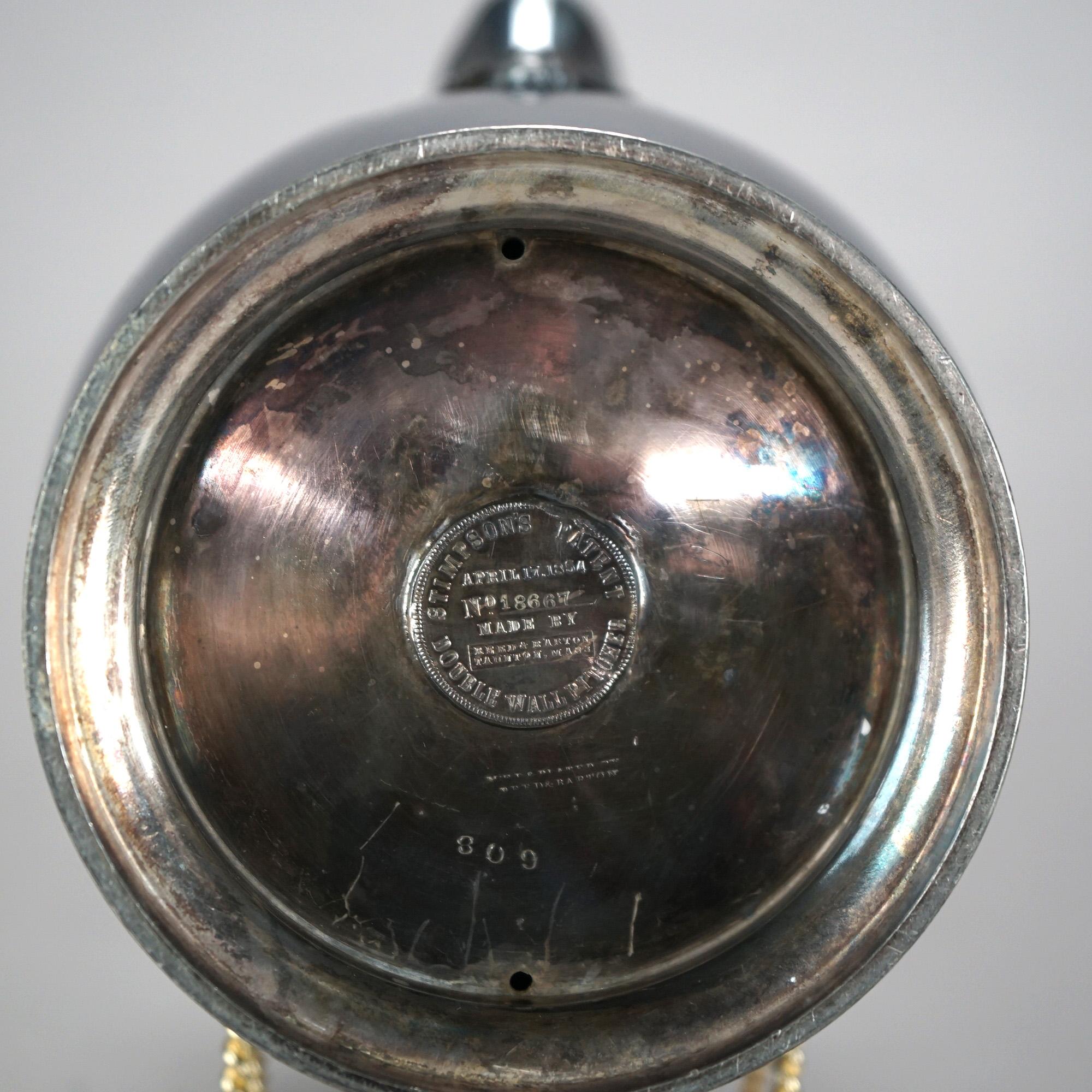 Antiker versilberter Krug aus Schilf und Barton, um 1890 im Angebot 5