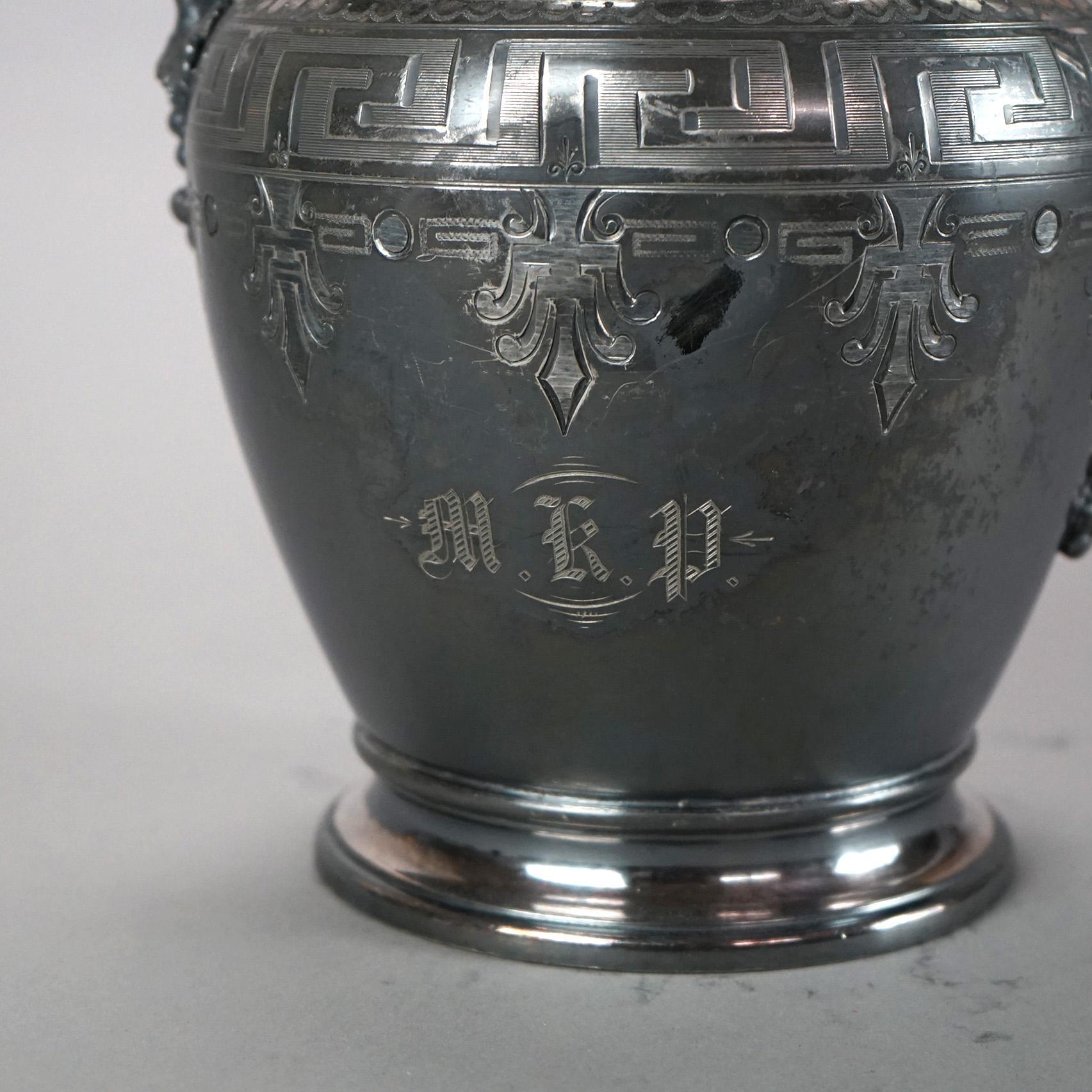 Antiker versilberter Krug aus Schilf und Barton, um 1890 im Angebot 7
