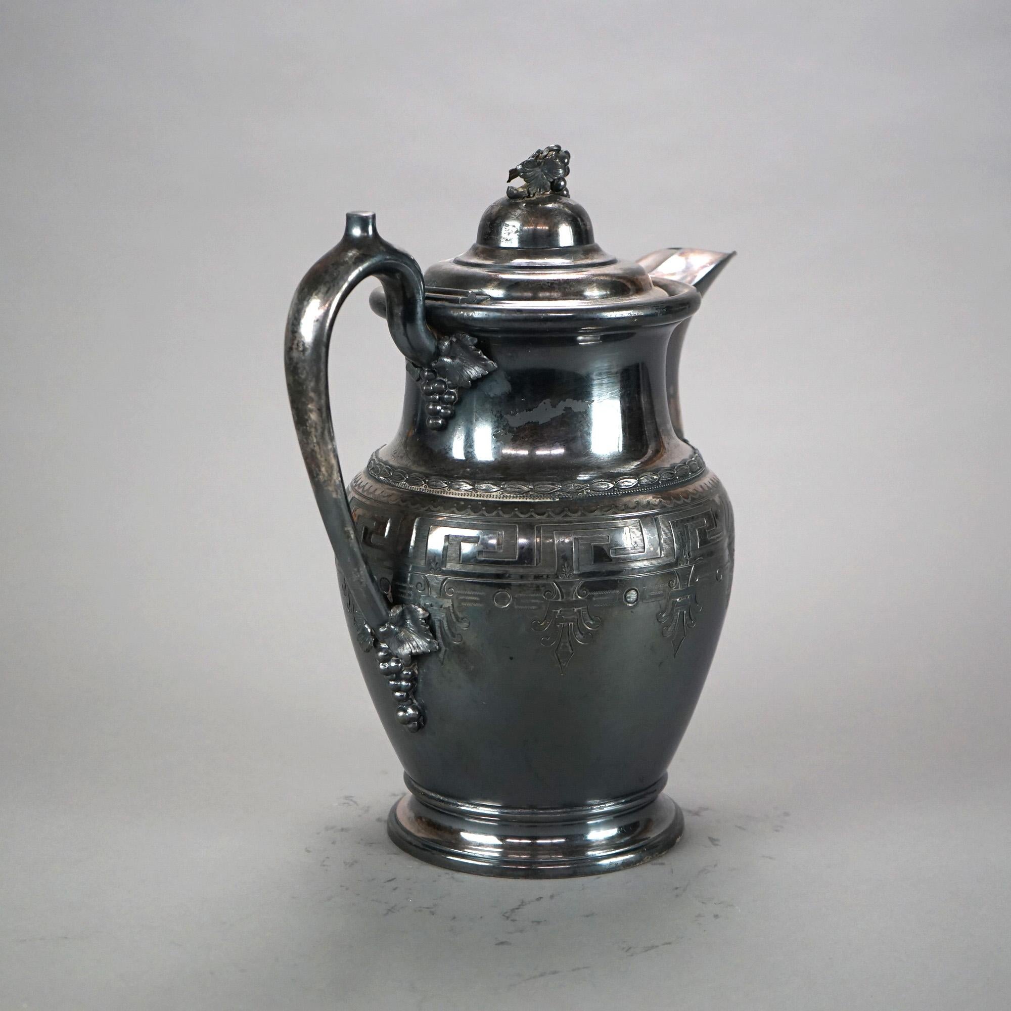 Antiker versilberter Krug aus Schilf und Barton, um 1890 im Angebot 8
