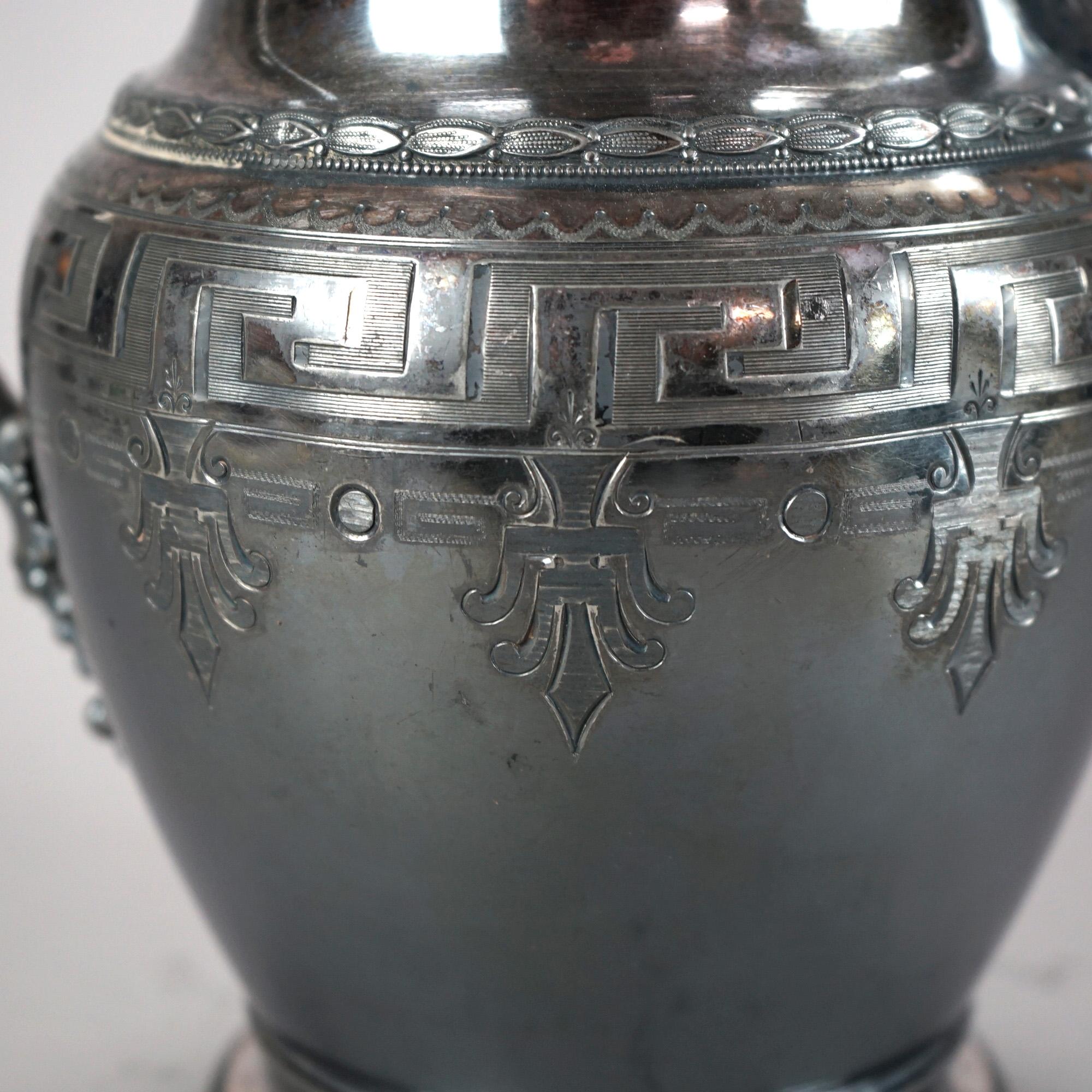 Antiker versilberter Krug aus Schilf und Barton, um 1890 im Angebot 9