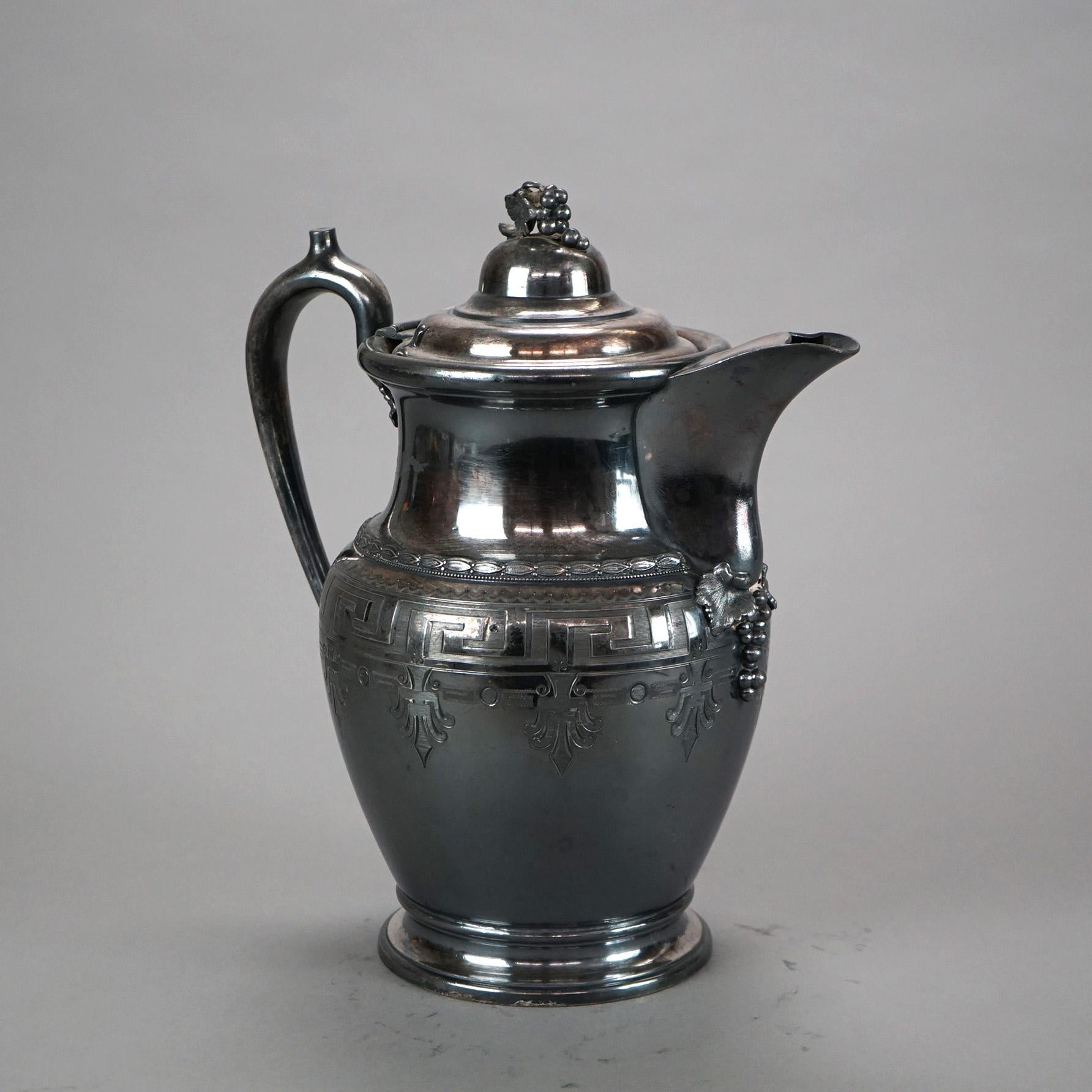 Antiker versilberter Krug aus Schilf und Barton, um 1890 (Versilberung) im Angebot