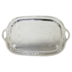 Antique Reed & Barton 04072 English Edwardian Silver Plater Serving Platter Tray
