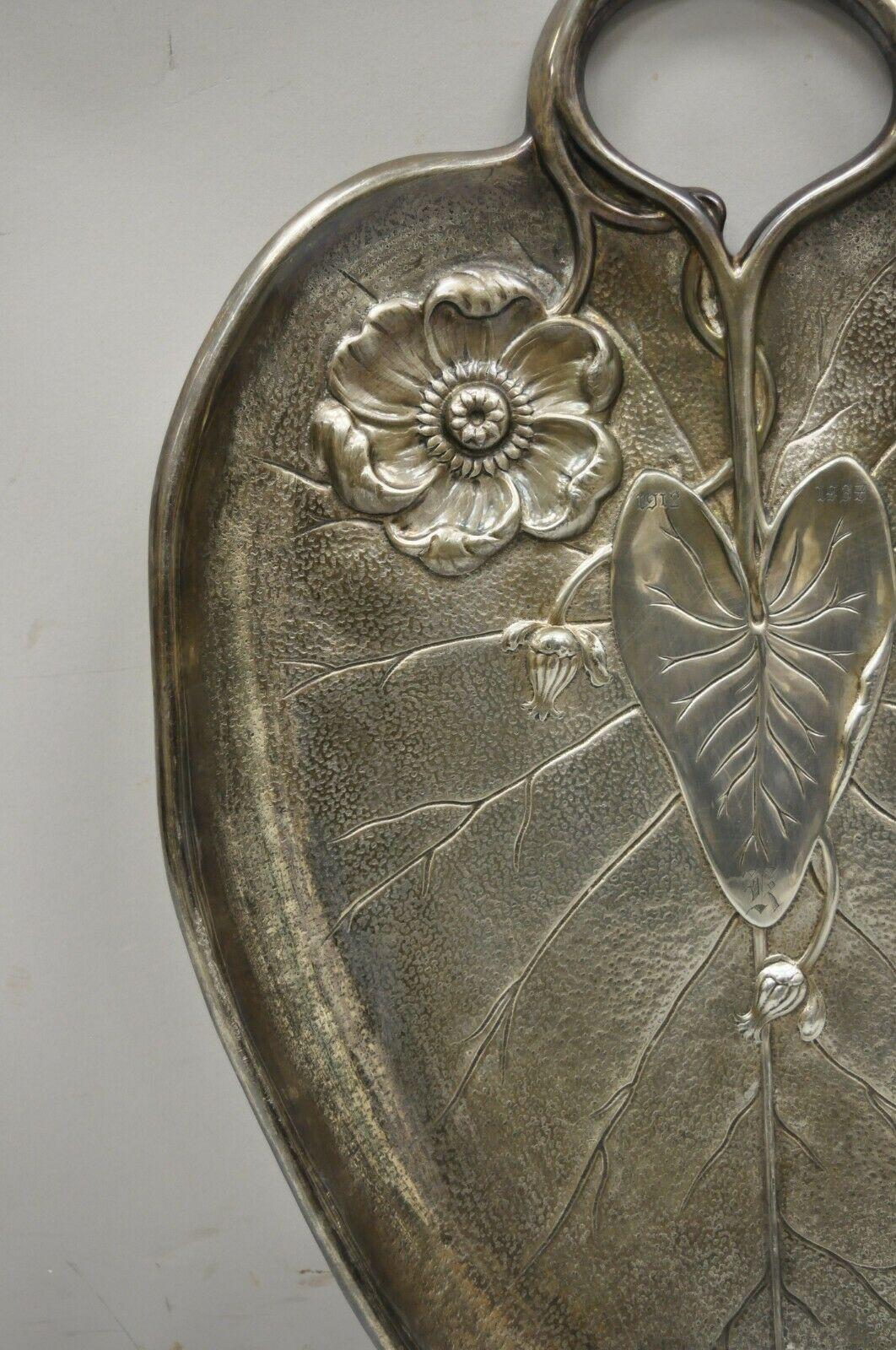 Antique Reed & Barton 1400 Art Nouveau Deco Lily Pad Leaf 20