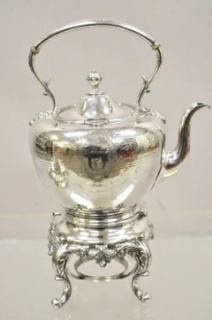 Antike Reed & Barton 1866 versilbert viktorianischen Kippen Teekanne auf Stand