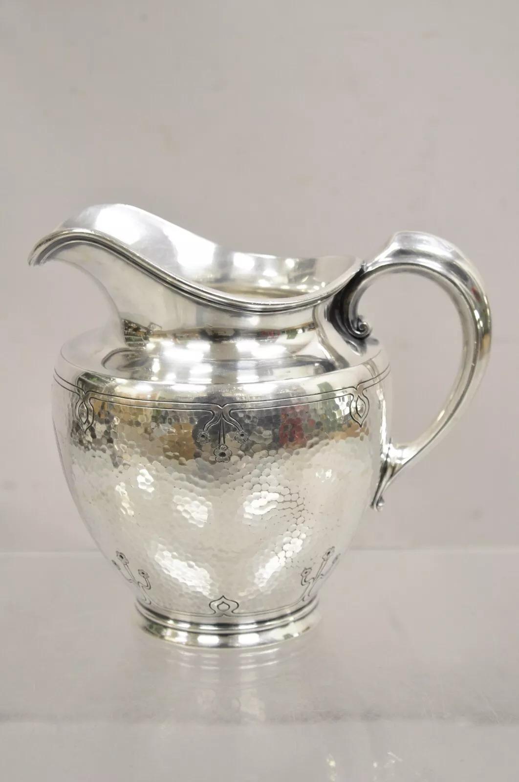 Antiker versilberter Wasserkrug von Reed & Barton, 5470 1/2, Arts and Crafts im Angebot 6