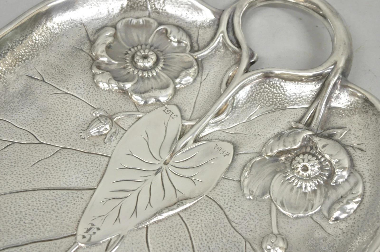 Antique Reed & Barton Art Nouveau Deco Lily Pad Leaf 20