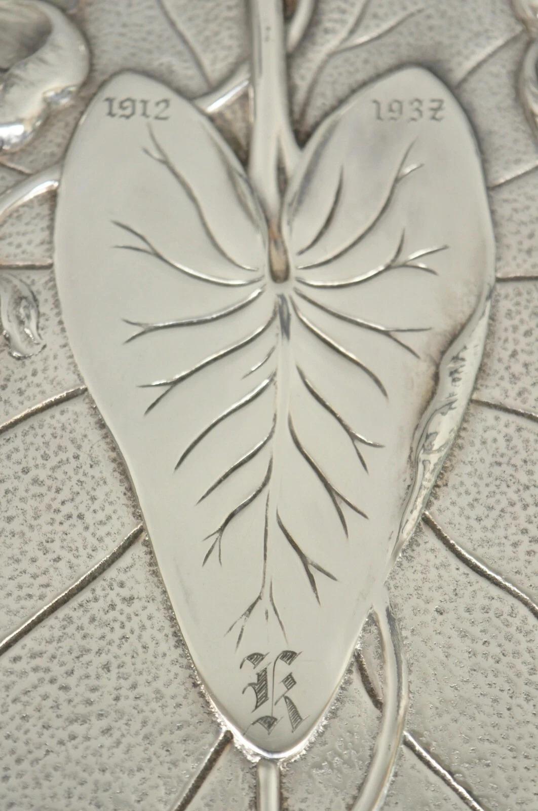 Silver Plate Antique Reed & Barton Art Nouveau Deco Lily Pad Leaf 20