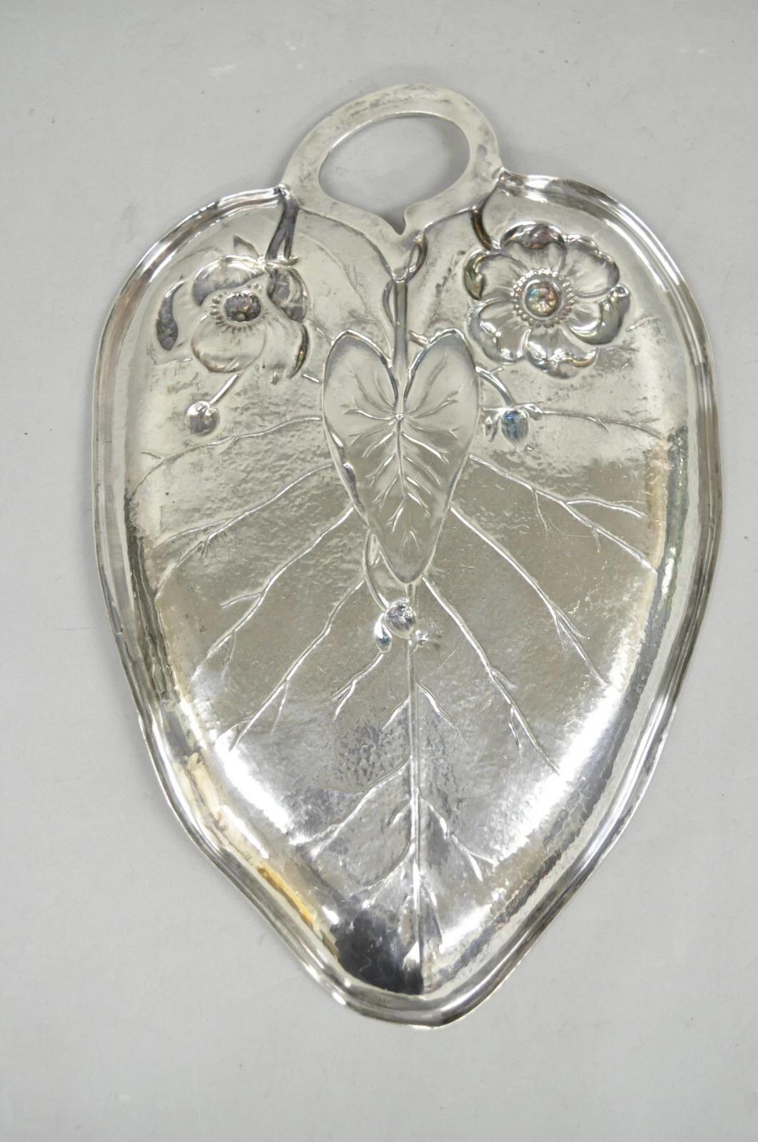 Antique Reed & Barton Art Nouveau Deco Lily Pad Leaf 20