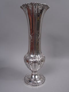 Antique Reed & Barton Edwardian Classical Vase in Louis XV Pattern
