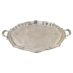 Antique Reed & Barton EPNS 06143 Silver Plated Handle Tray Serving Platter