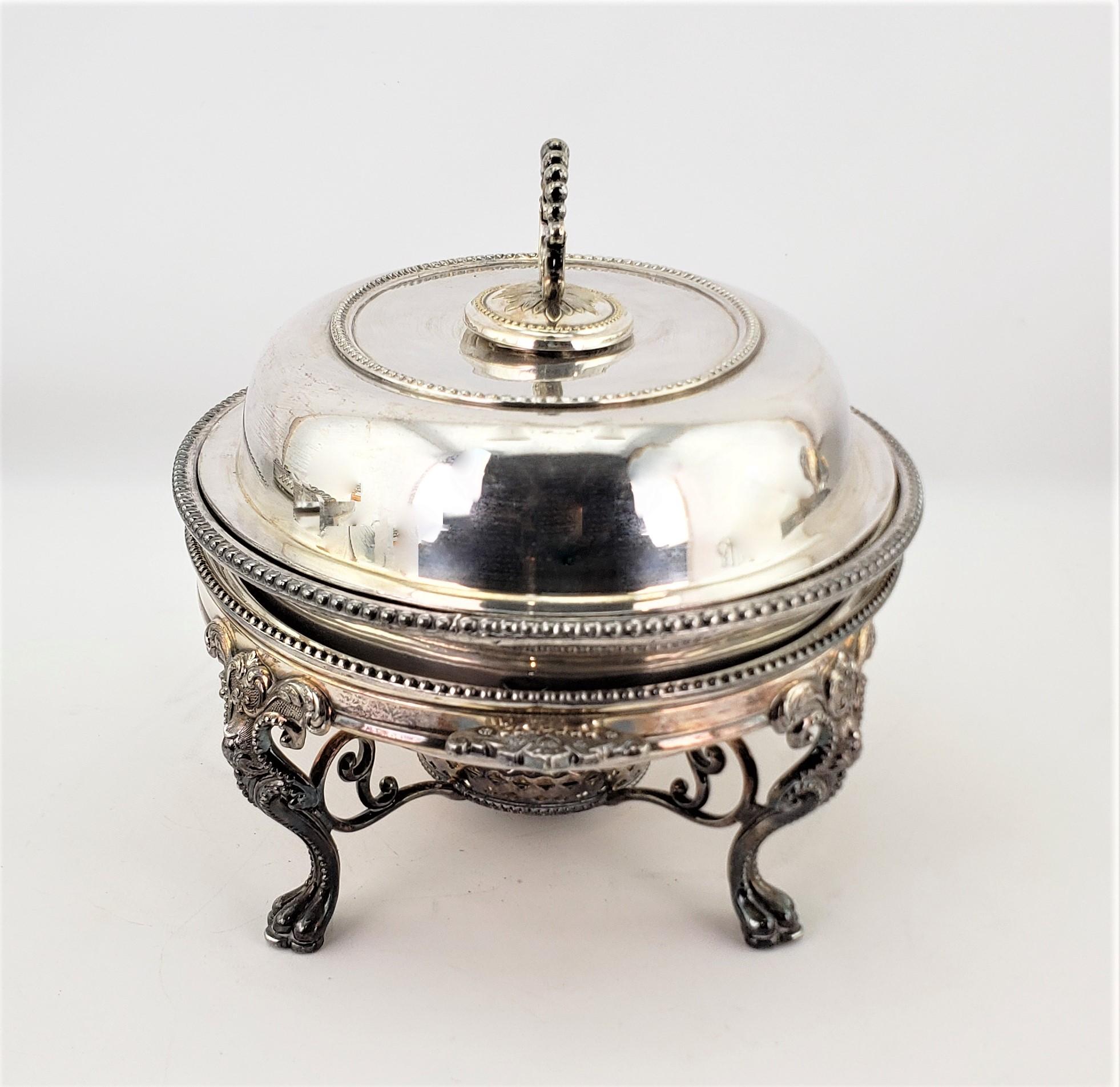American Antique Reed & Barton Silver Plated Covered Warm Food Server or Chafing Dish
