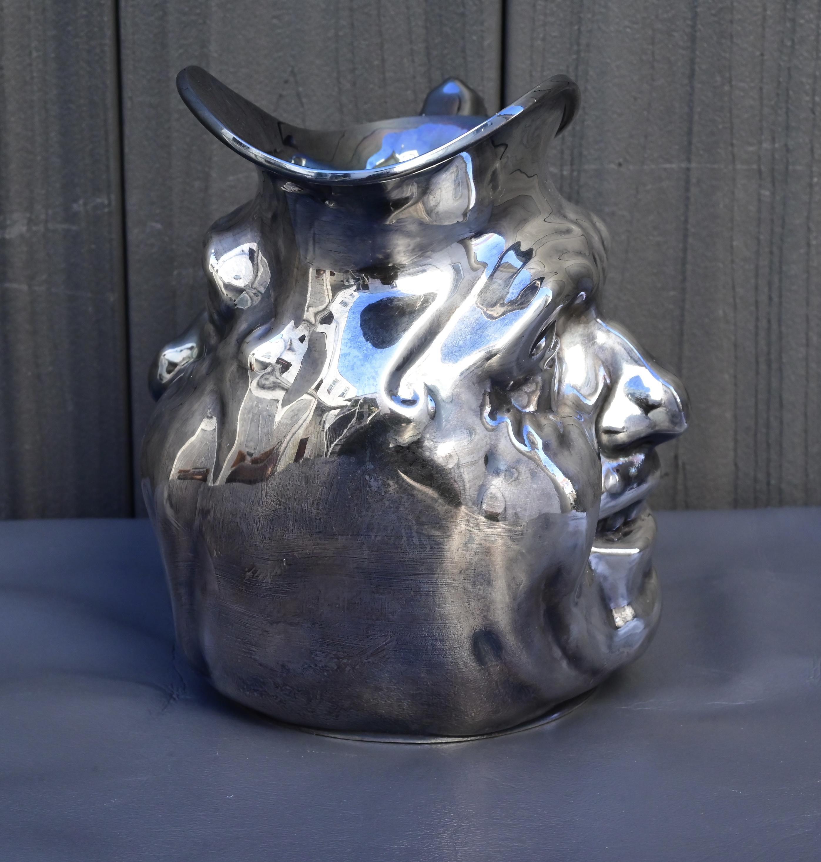 Antique Reed & Barton Silver-Plated “Jolly Face” Pitcher Jug Sunny Jim For Sale 1