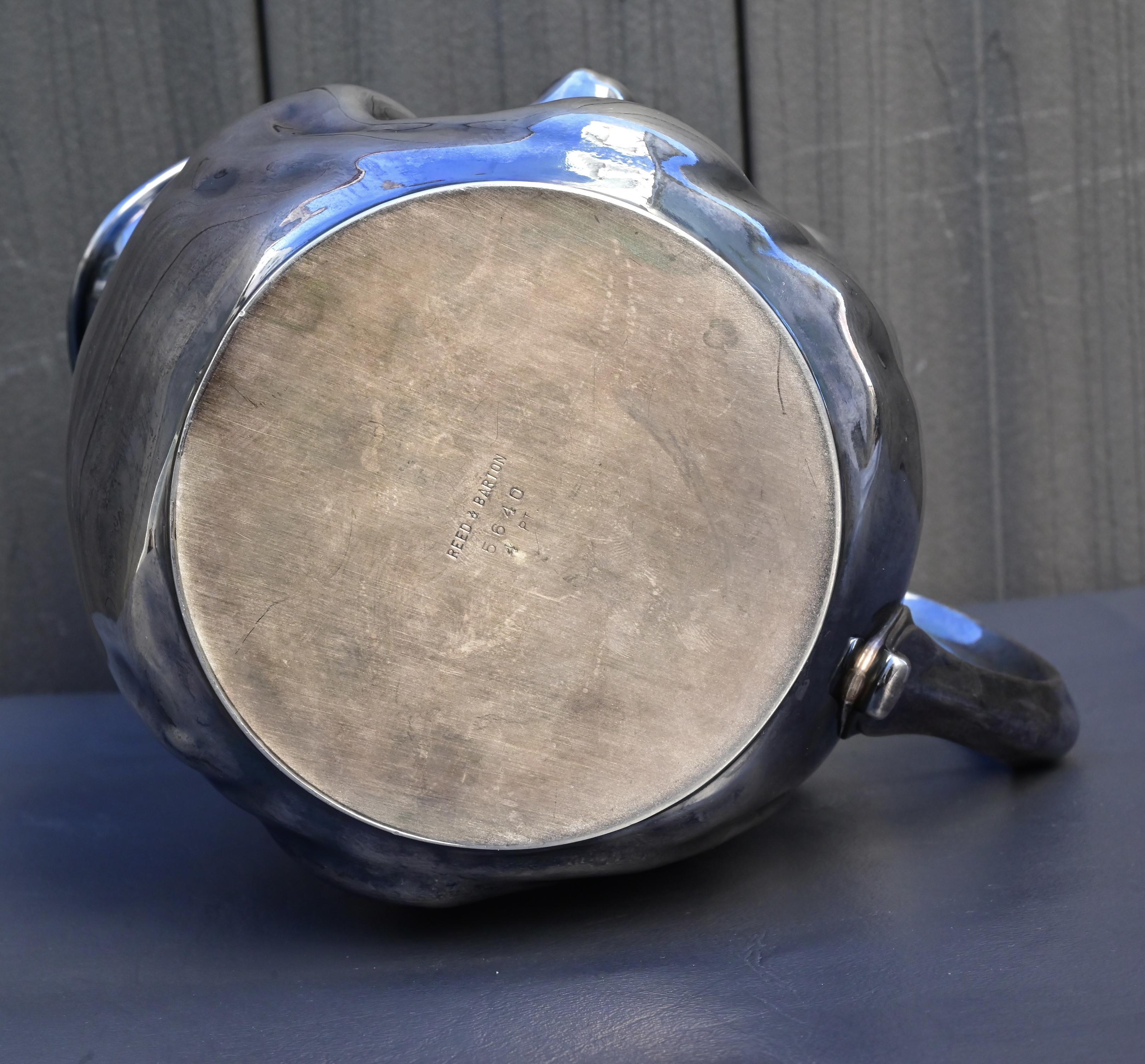 Antique Reed & Barton Silver-Plated “Jolly Face” Pitcher Jug Sunny Jim For Sale 4