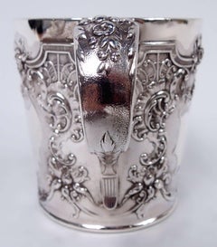 Ancienne tasse pour bébé Reed & Barton Victorian Rococo Sterling Silver