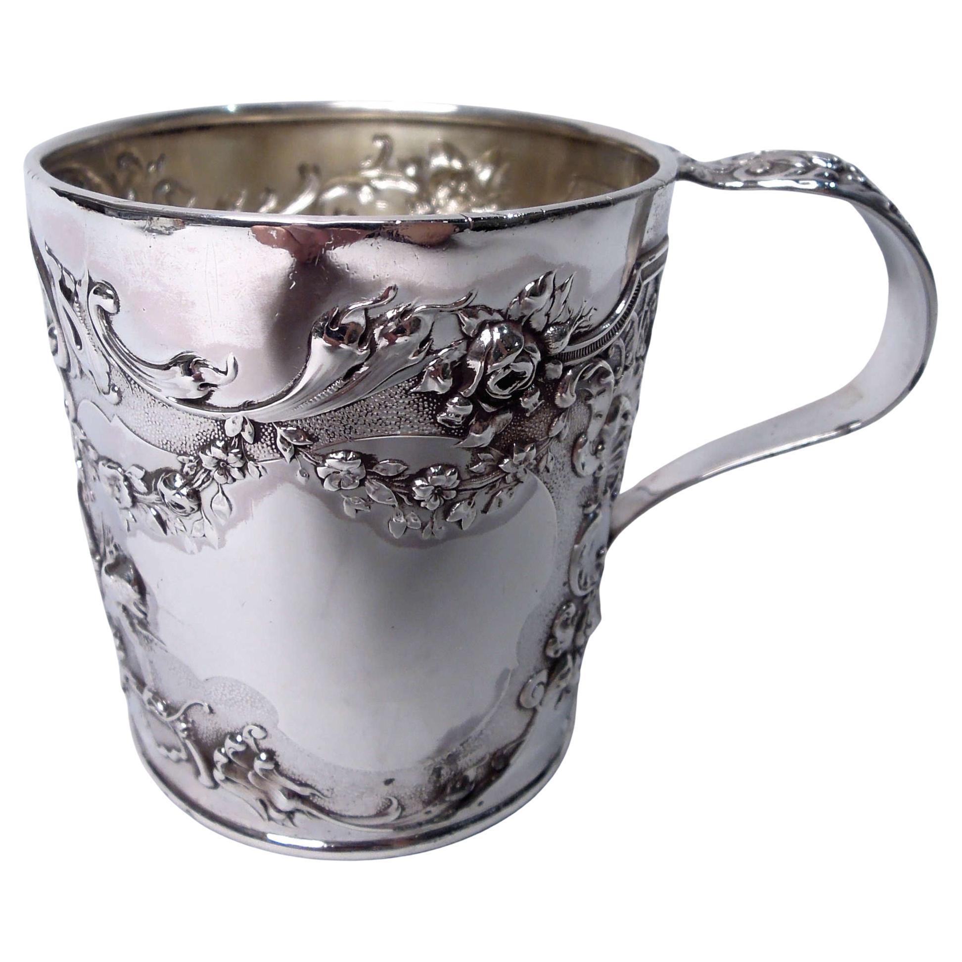 Antique Reed 
Barton Victorian Rococo Sterling Silver Baby Cup