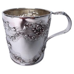 Antique Reed 
Barton Victorian Rococo Sterling Silver Baby Cup