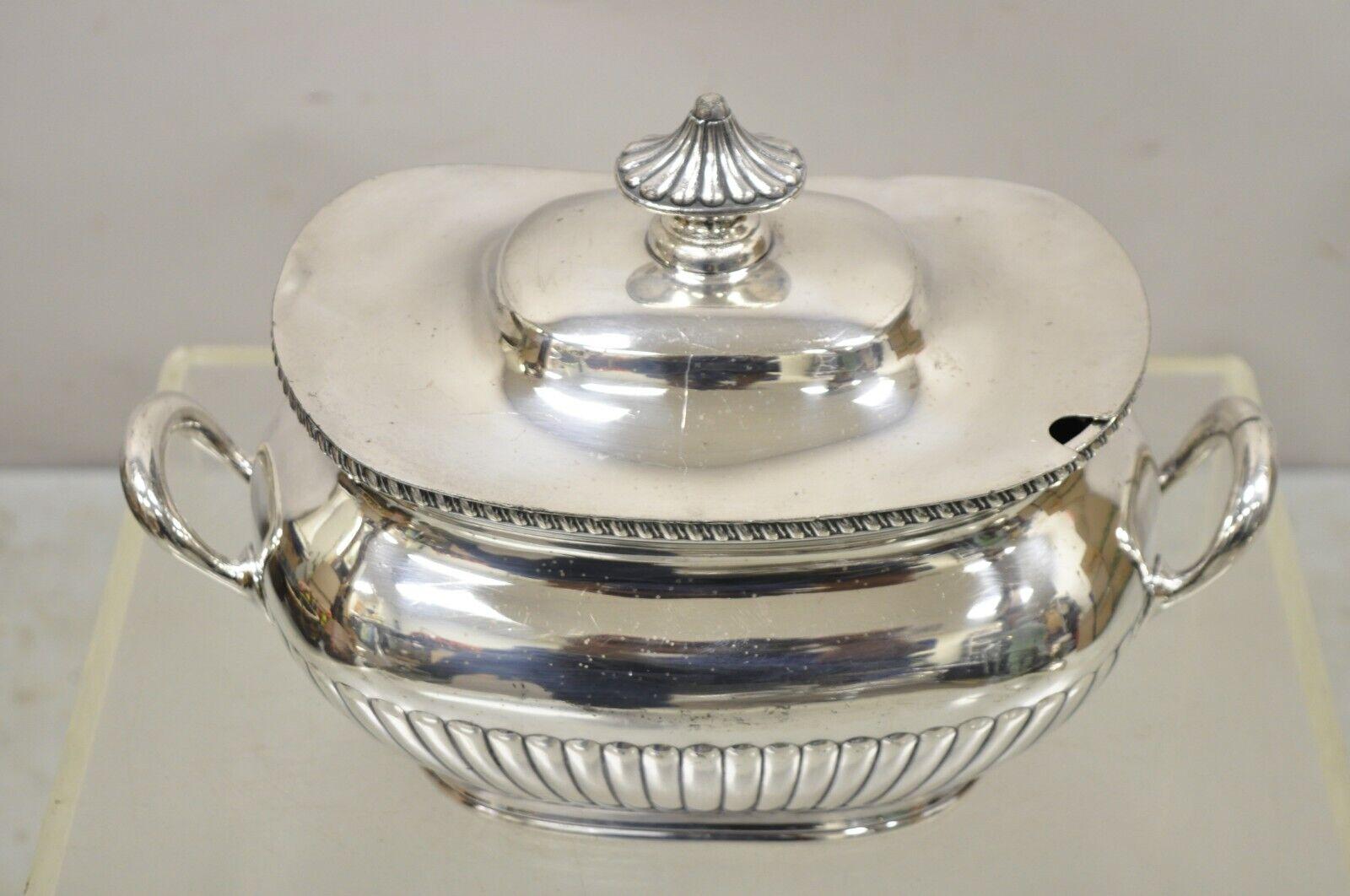Antique Reed & Barton Victorian Silver Plated Soup Tureen with Lid. Item features an ornate finial and twin handles, original hallmark, very nice vintage item, great style and form. Circa Early 1900s. Measurements: 9