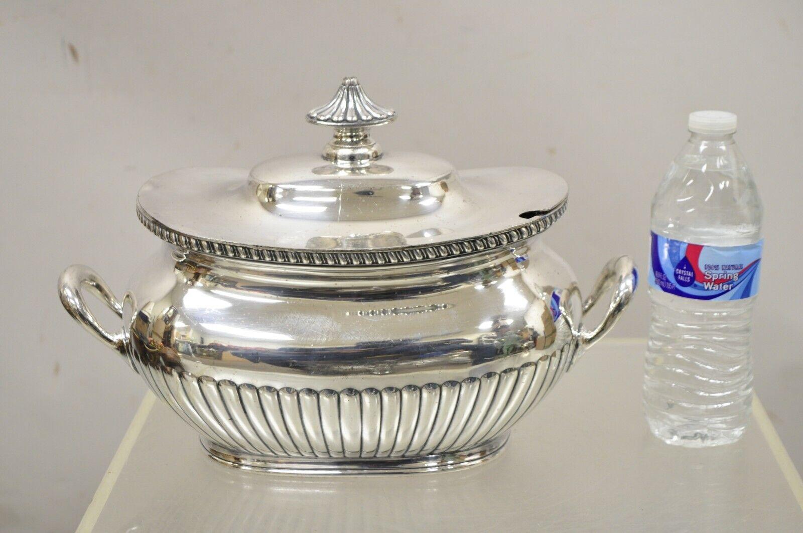 Antique Reed & Barton Victorian Silver Plated Soup Tureen with Lid 5