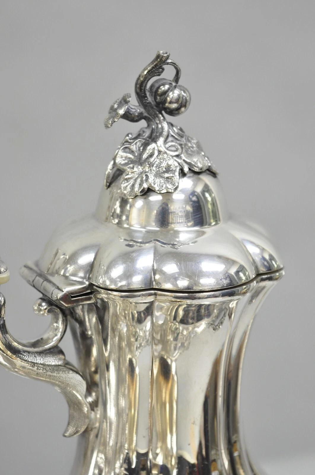 Antico set da tè barocco Reed & Barton placcato in argento con vassoio A. Wilcox in vendita 6
