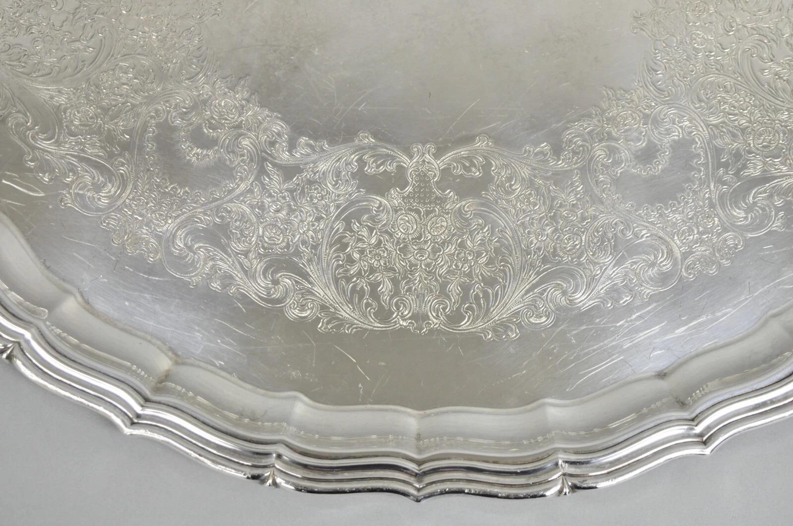 Antique Reed & Barton Winthrop Silver Plated Tea Set w/ Webster Wilcox Tray For Sale 8