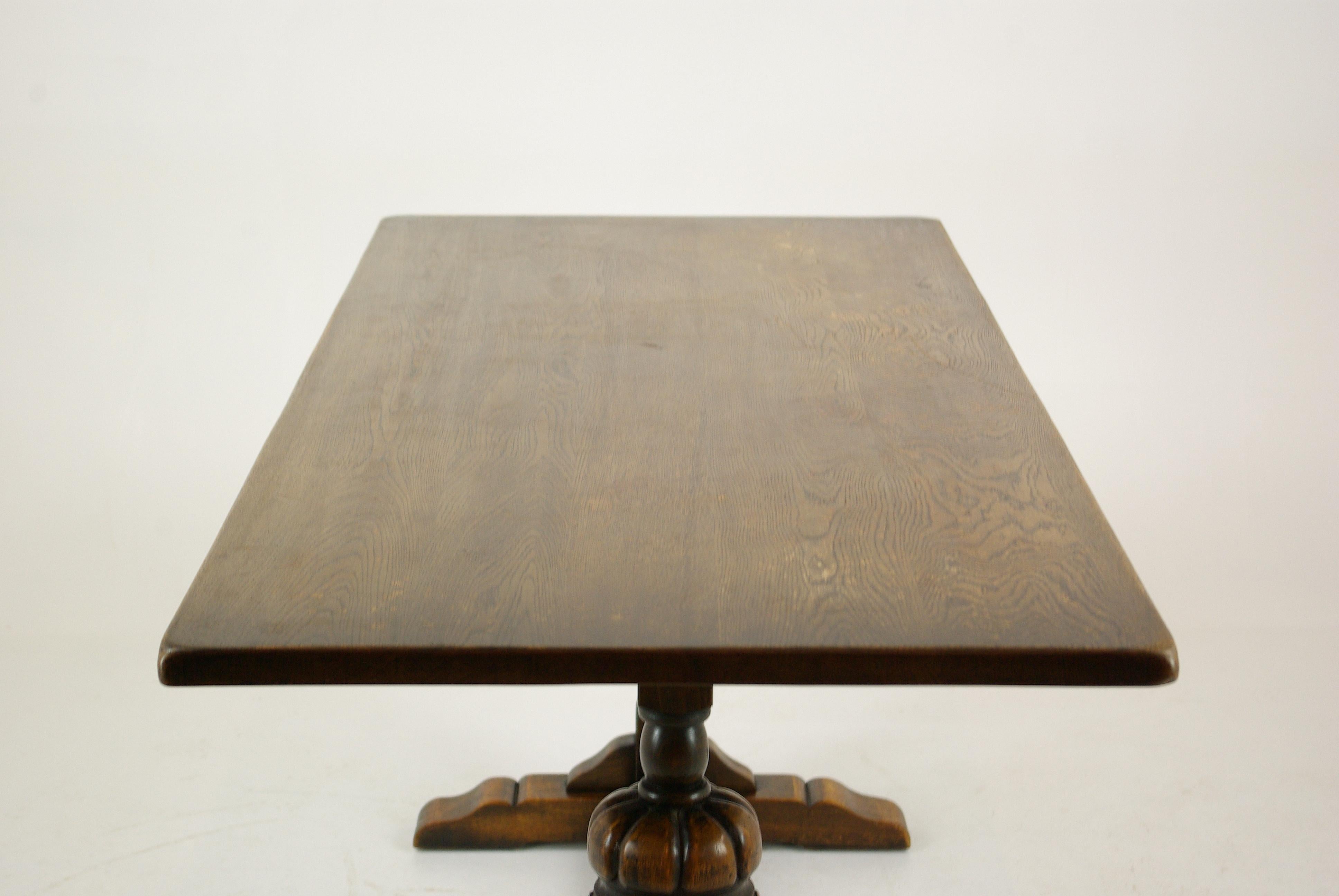 Oak Antique Refectory Table, Dining Table, Writing Table, Hall Table, 1920
