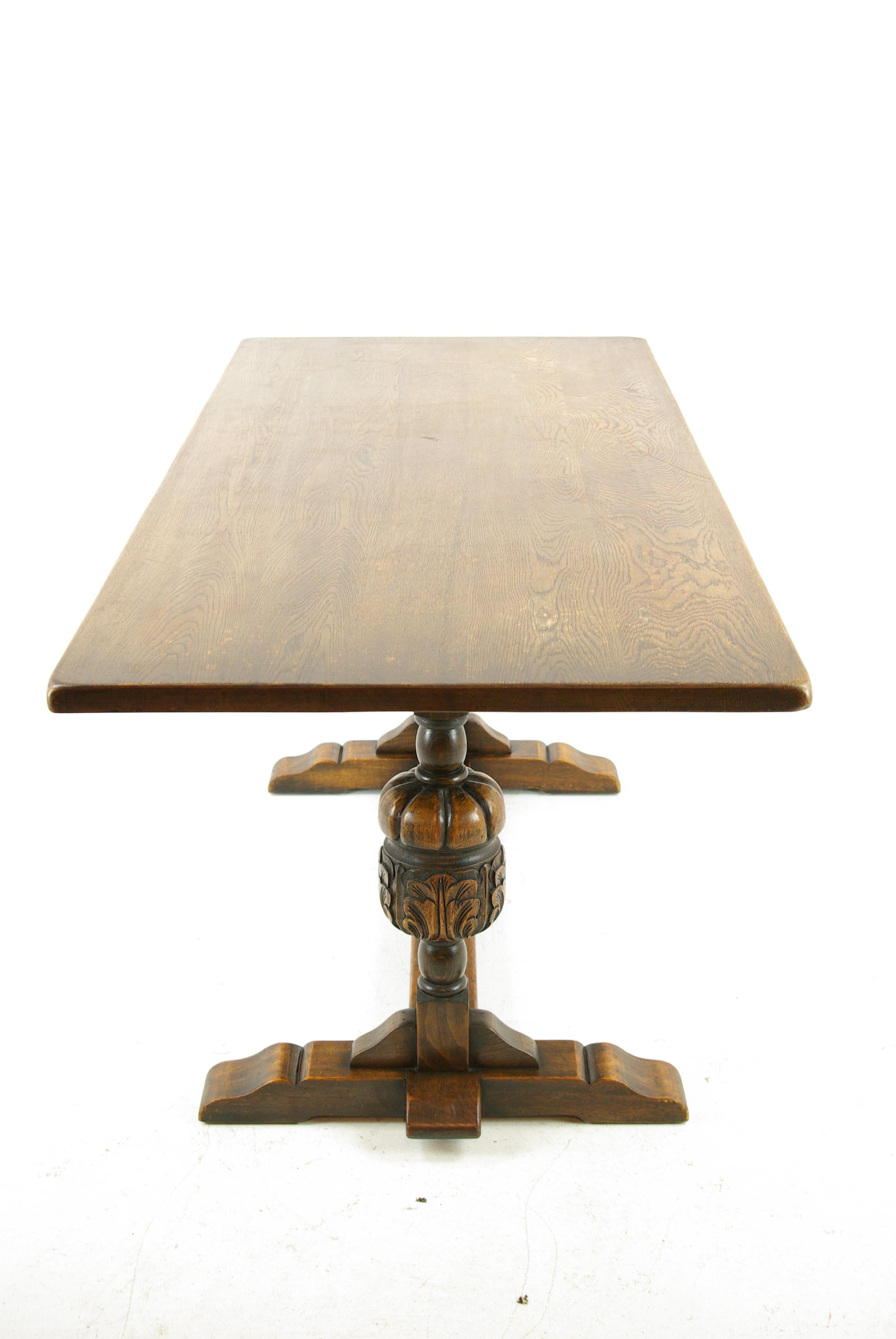 Antique Refectory Table, Dining Table, Writing Table, Hall Table, 1920 2