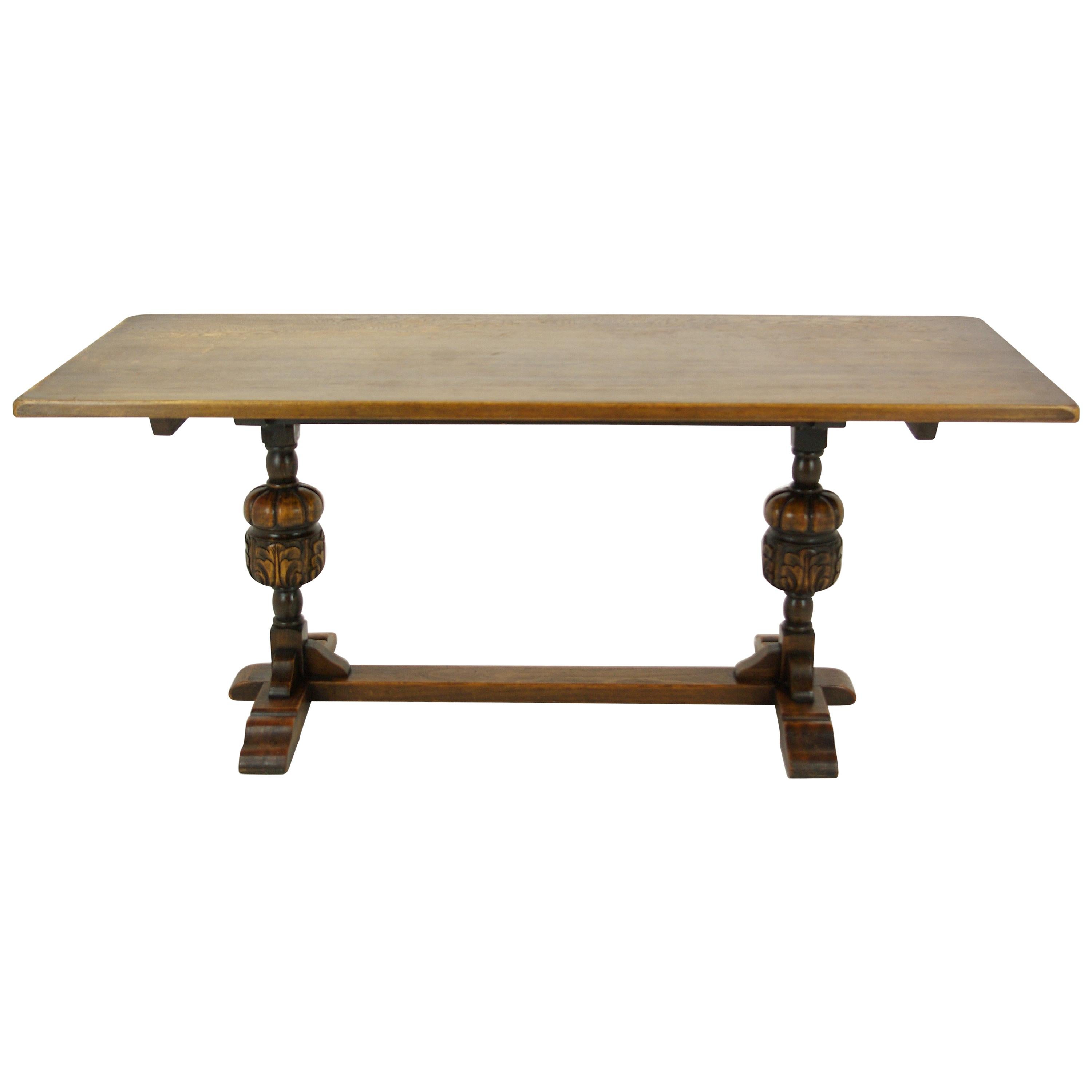 Antique Refectory Table, Dining Table, Writing Table, Hall Table, 1920