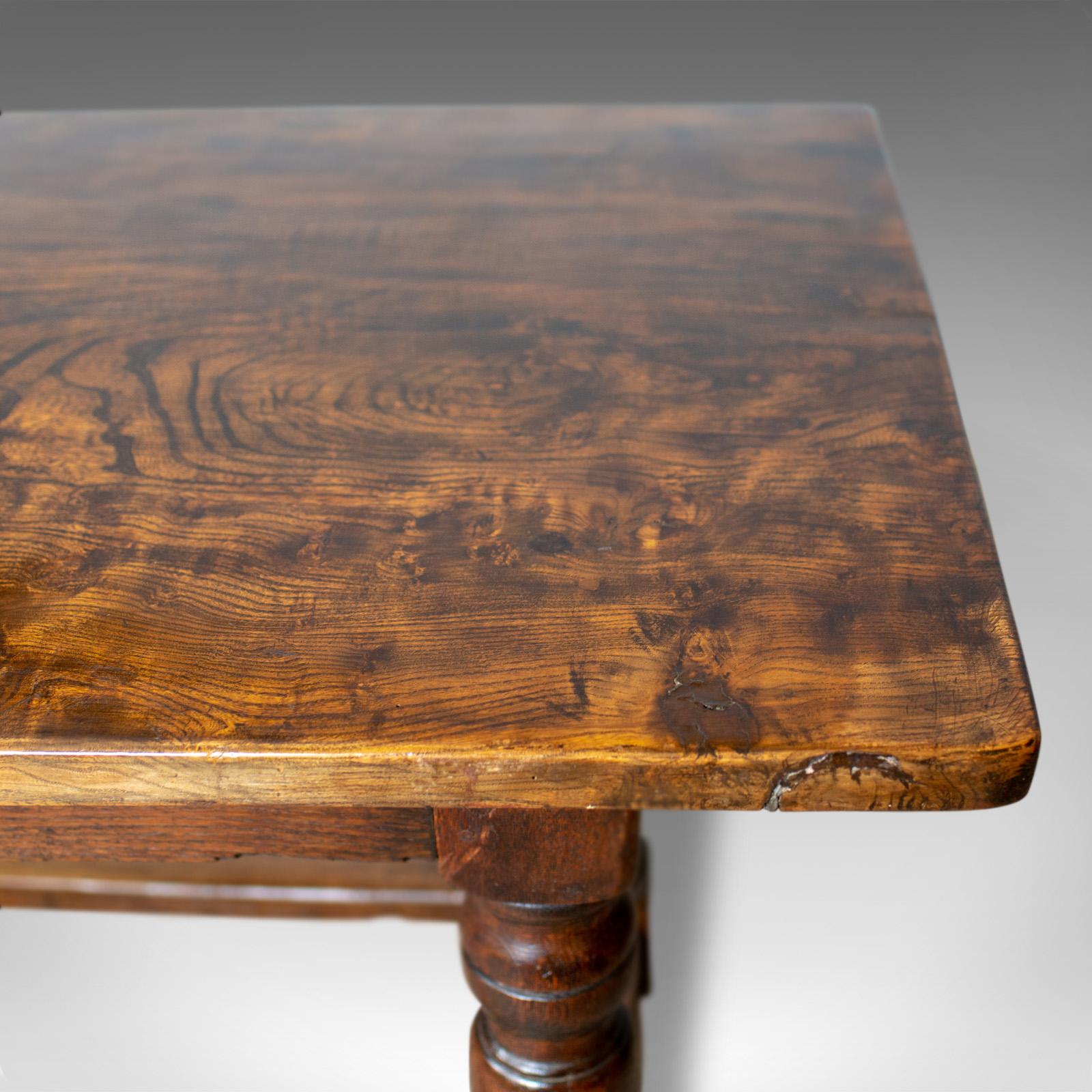 Antique Refectory Table, English, Elm, Dining, Console, Early 18th Century In Good Condition In Hele, Devon, GB
