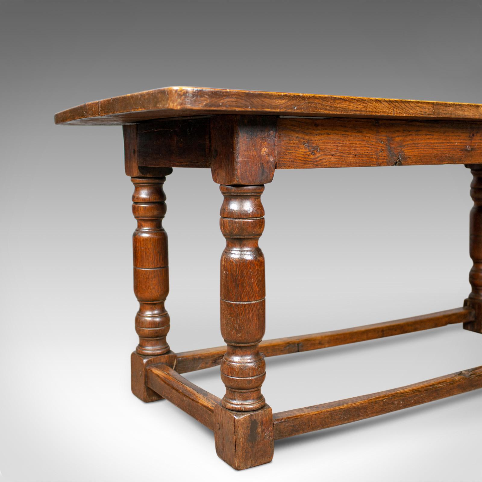 Antique Refectory Table, English, Elm, Dining, Console, Early 18th Century 3