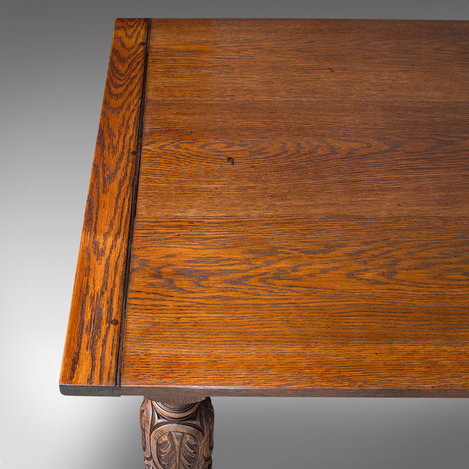 Chêne Table de Réfectoire Antique, Anglais, Oak, Dining, Jacobean Revive, Edwardian, 1910