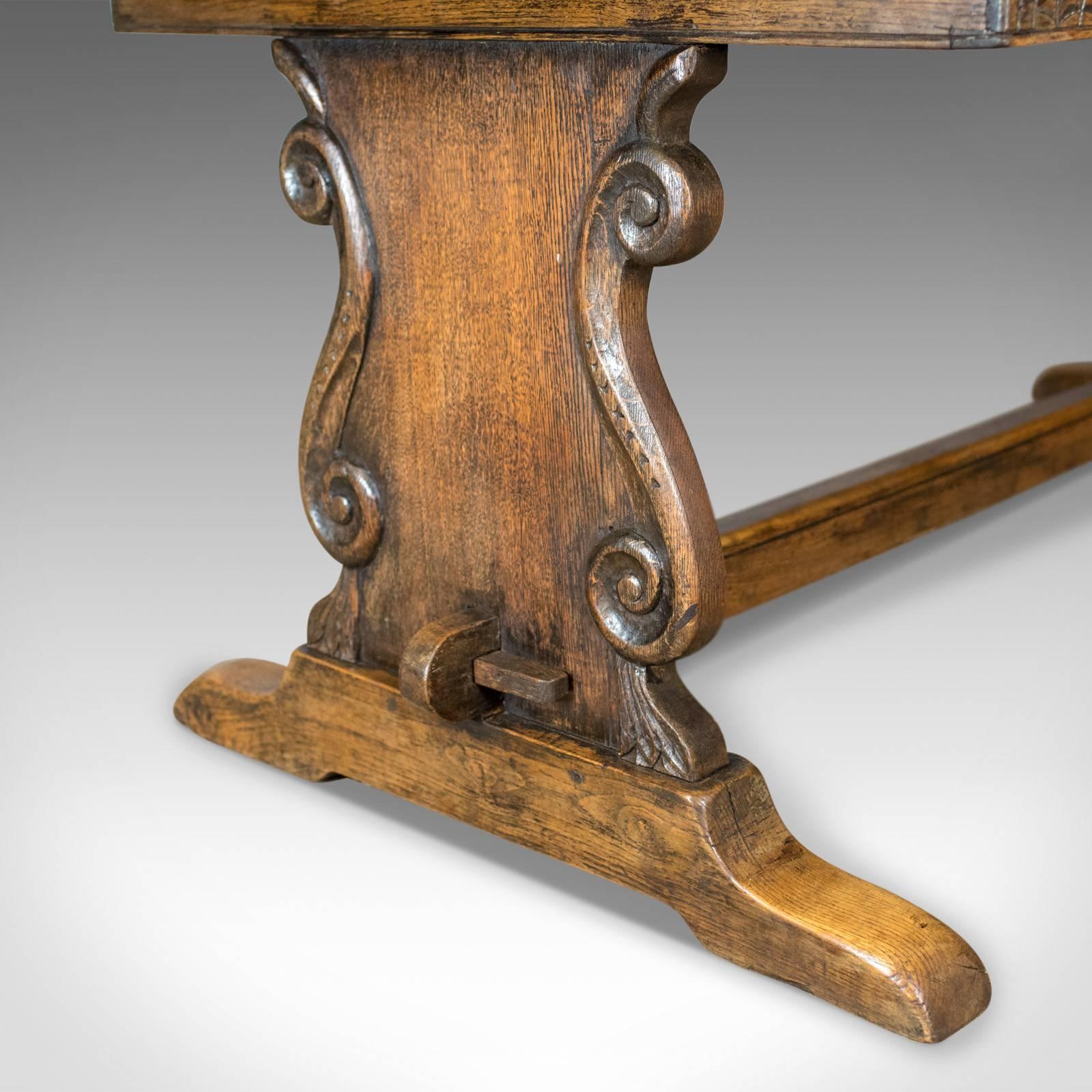 Antique Refectory Table, Oak Dining, Jacobean Taste, Seating Up to Ten 3