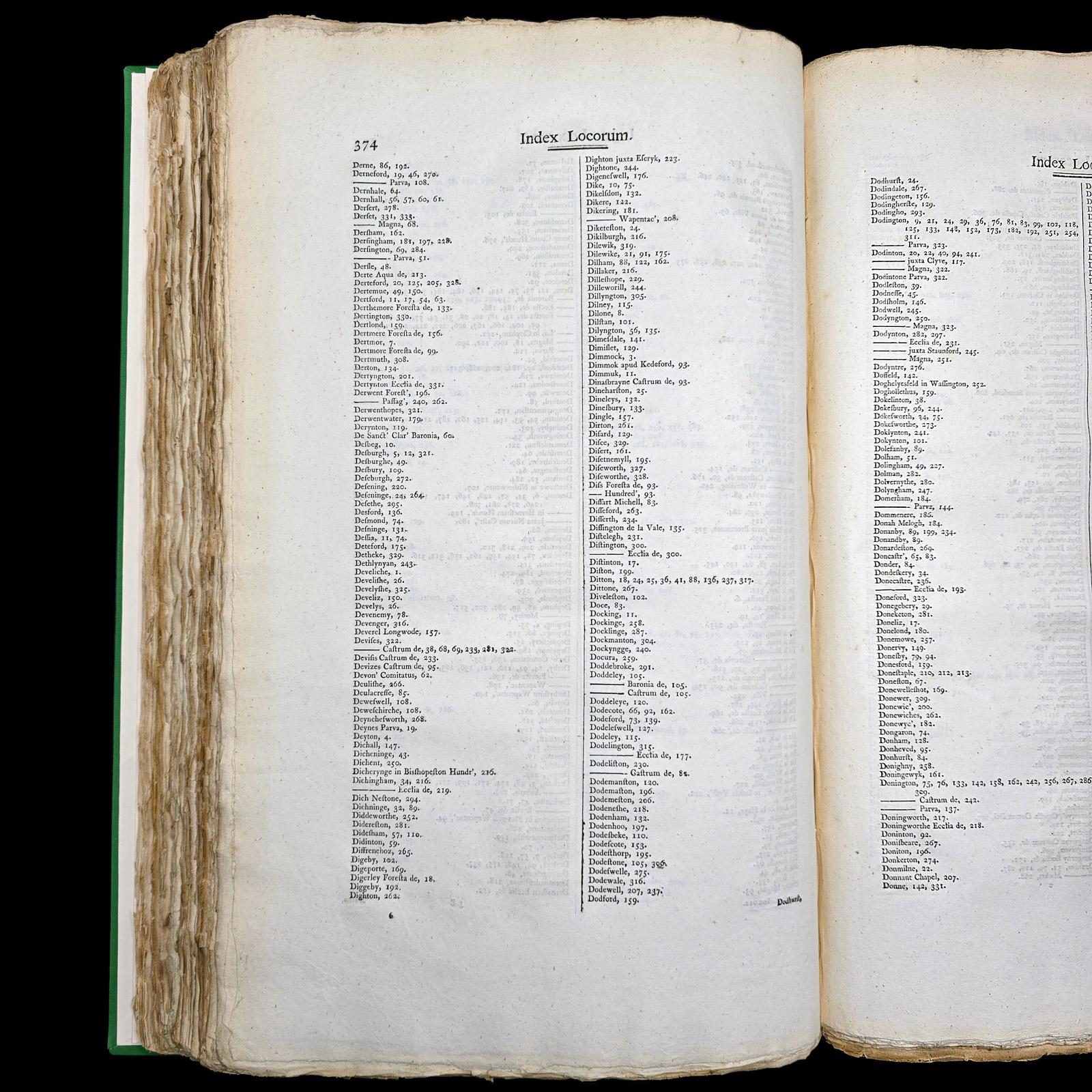 Libro di riferimento antico, Calendarium Inquisitionum Post Mortem, latino, georgiano in vendita 3
