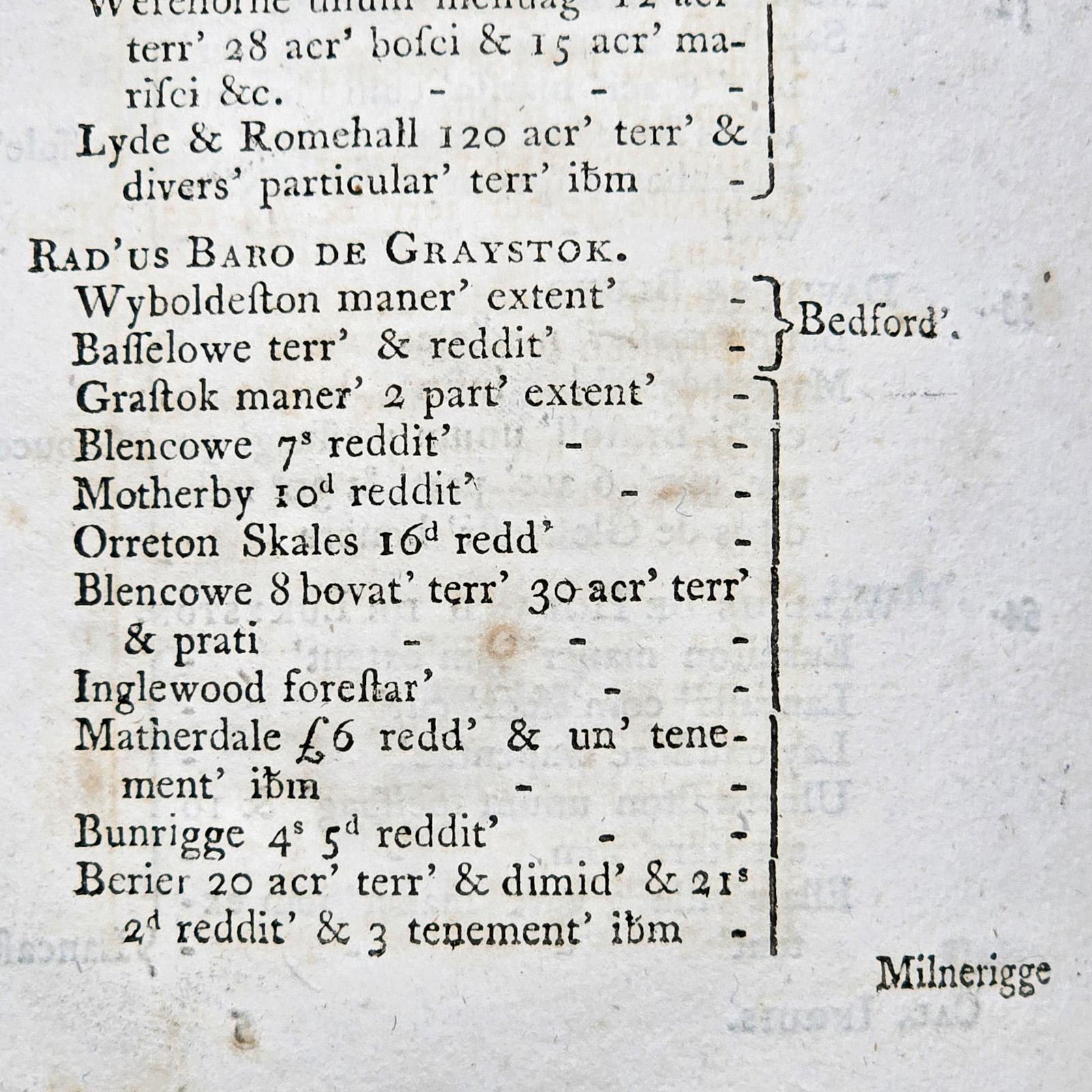 Libro di riferimento antico, Calendarium Inquisitionum Post Mortem, latino, georgiano in vendita 2