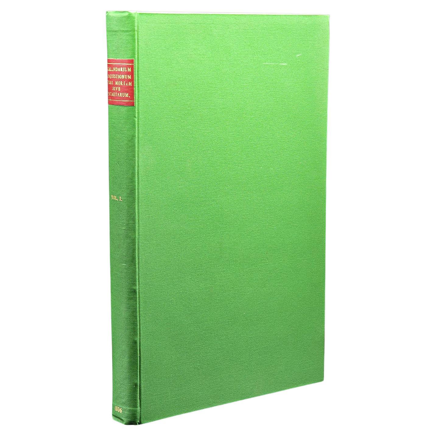 Antique Reference Book, Calendarium Inquisitionum Post Mortem, Latin, Georgian