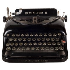 Type-writer Remington 5 Art Déco ancien remis à neuf, C.1935