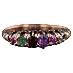 Anillo antiguo REGARD de oro de 12 quilates