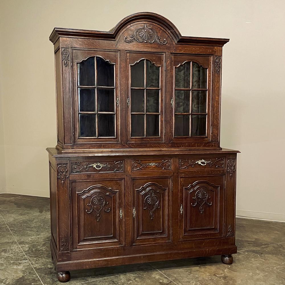 Régence Antique Regence Bookcase or Display Cabinet For Sale