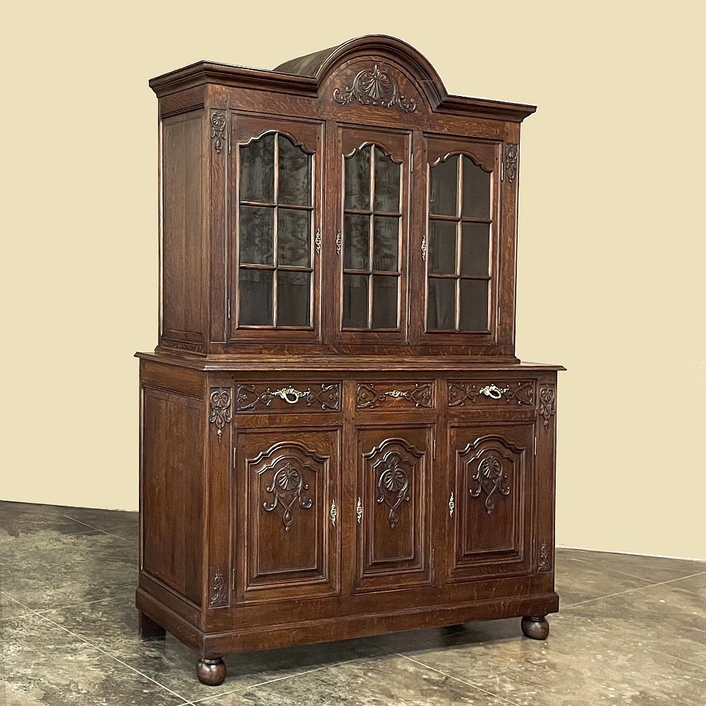Antique Regence Bookcase or Display Cabinet In Good Condition For Sale In Dallas, TX