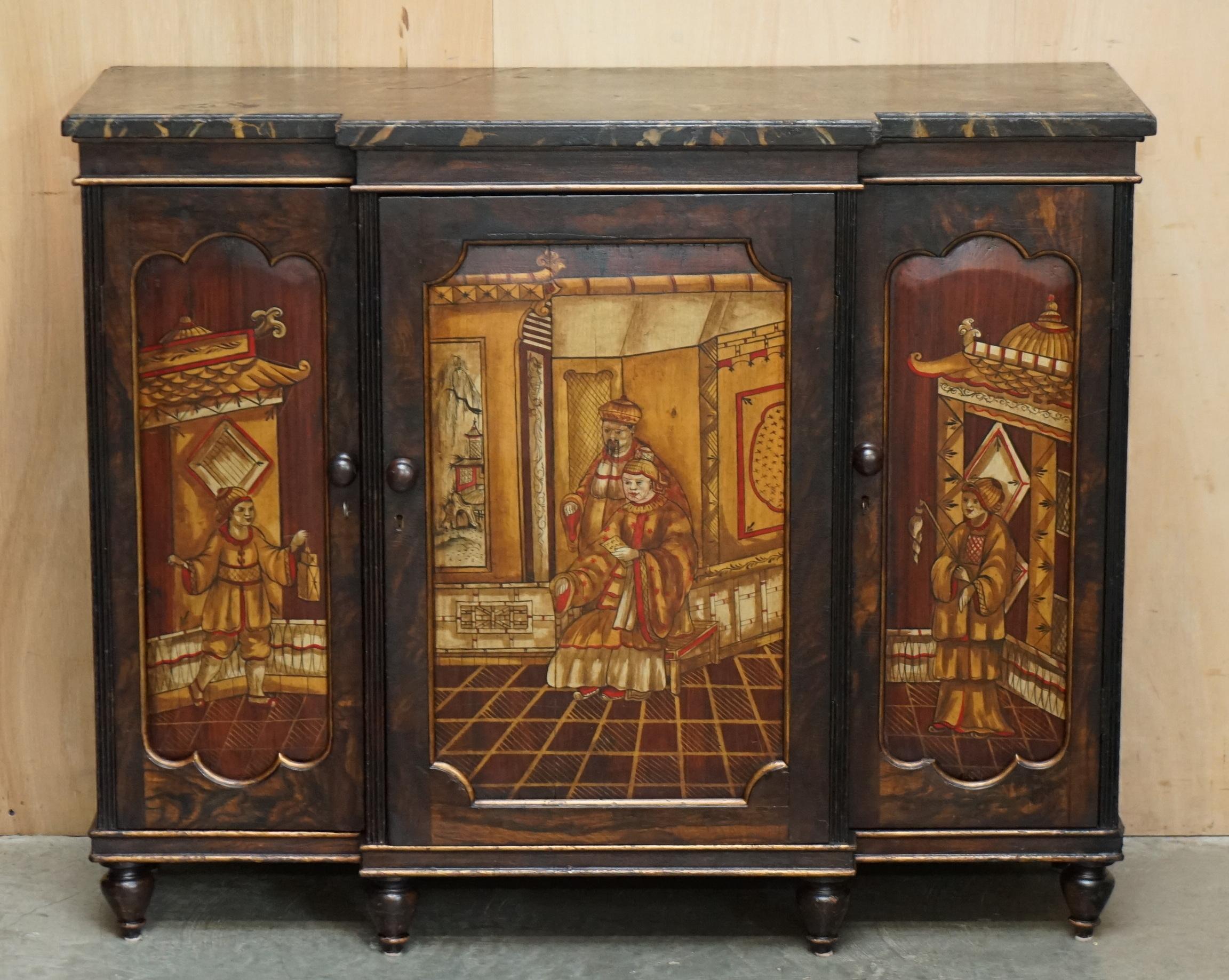 Royal House Antiques

Royal House Antiques is delighted to offer for sale this sublime Regency Simulated Rosewood Chinoiserie Breakfront library sideboard

Please note the delivery fee listed is just a guide, it covers within the M25 only for the UK