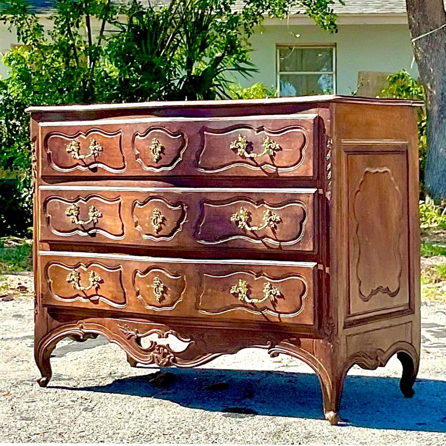Antique Regency 19th Century Carved French Chest of Drawers For Sale 2
