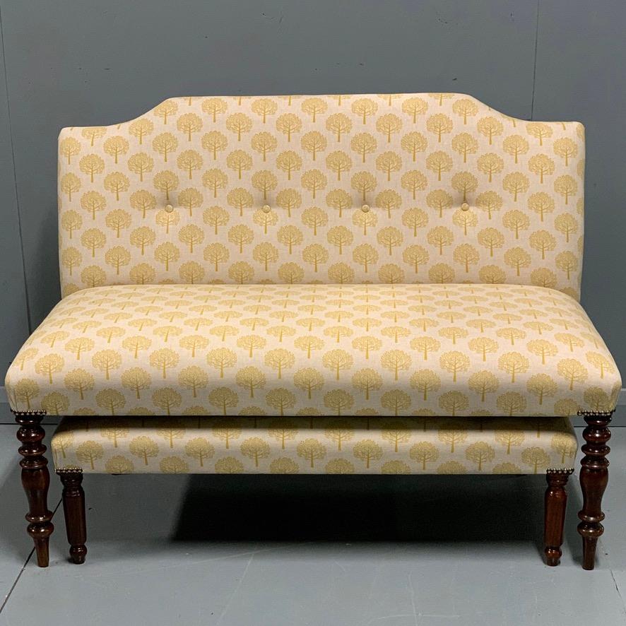 Antique Regency 2-Seat Occasional Sofa with Matching Stow under Footstool 1