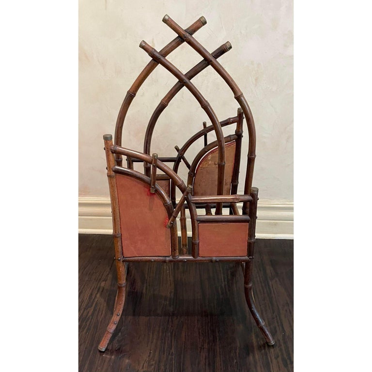 Regency Magazine Rack Antique Regency Bamboo Magazine Rack For Sale at 1stDibs