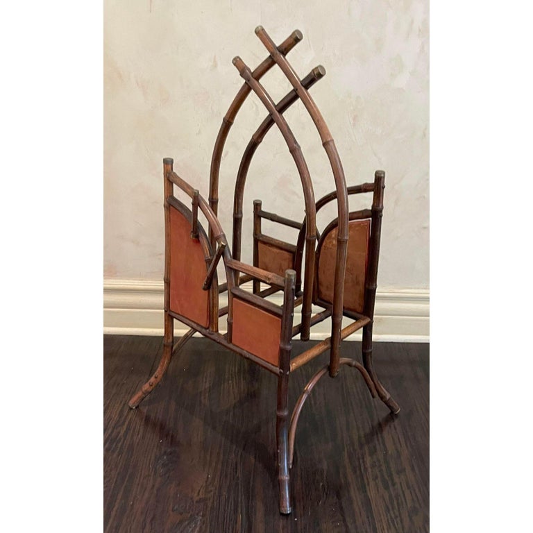 Regency Magazine Rack Antique Regency Bamboo Magazine Rack For Sale at 1stDibs