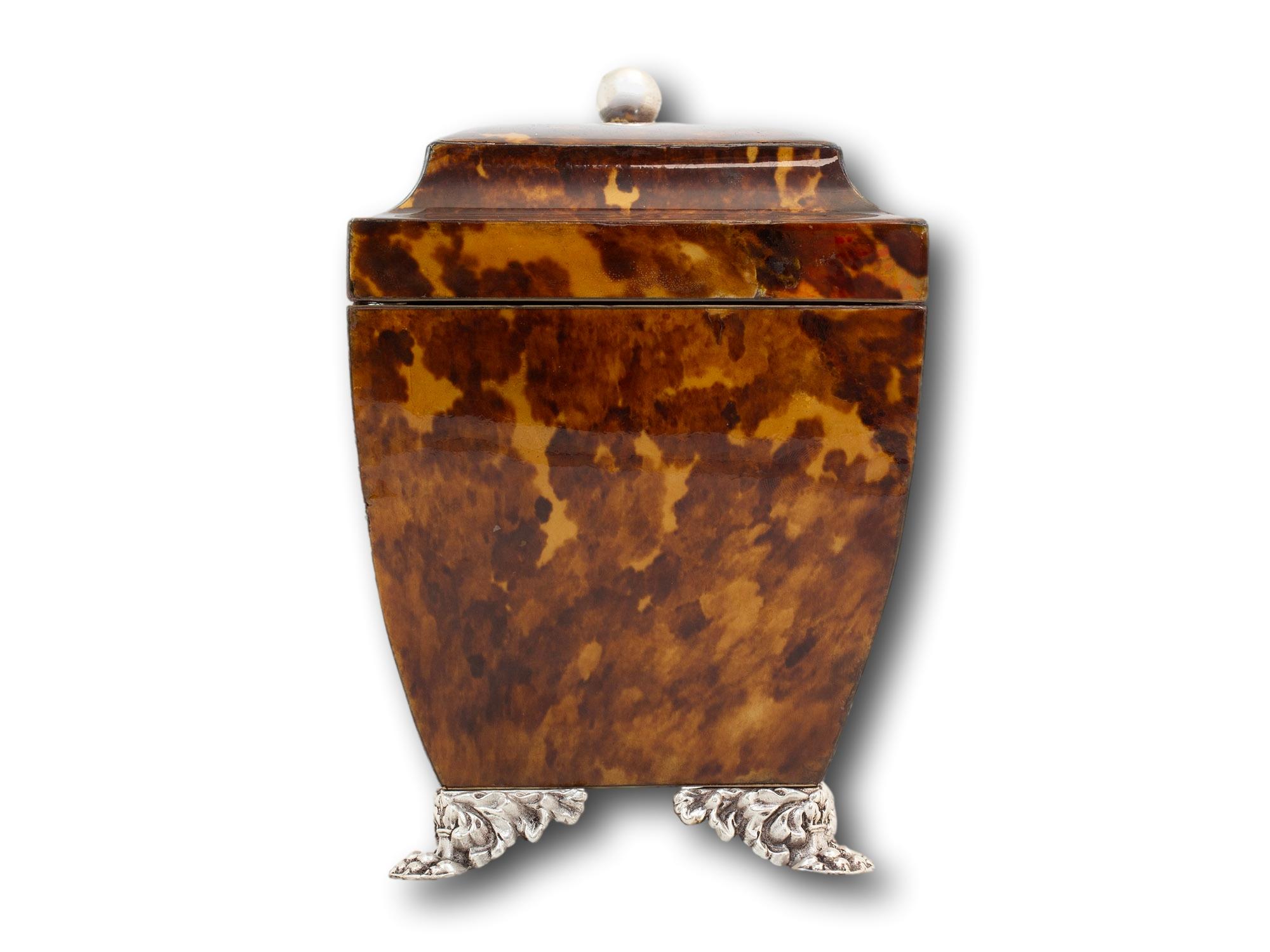 Antiguo Cofre de Té de carey Boulle de la Regencia en venta 3
